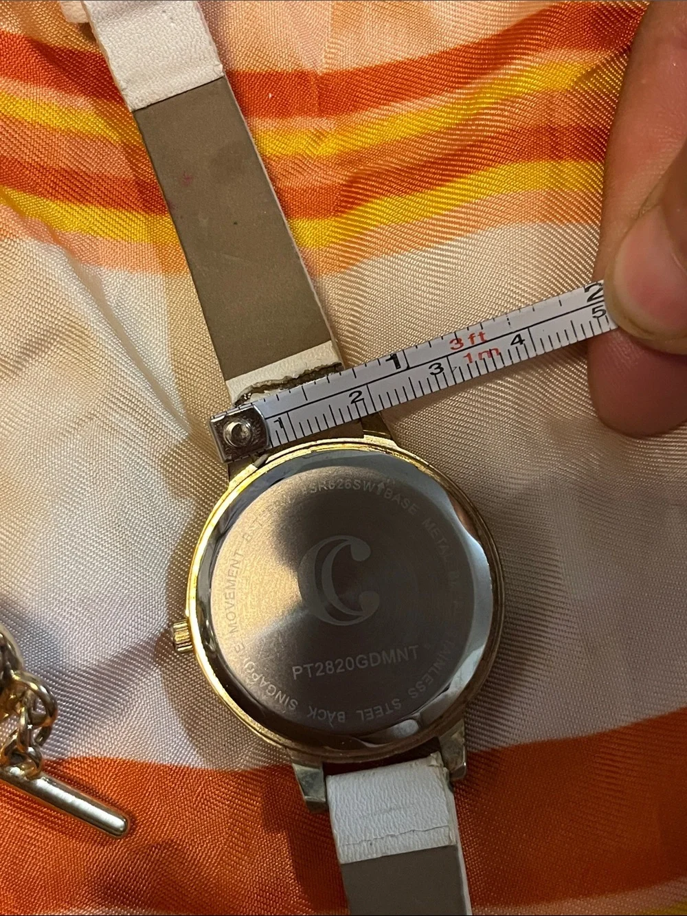White Turtle Dial Women’s Watch with Coordinating Tassel Bracelet